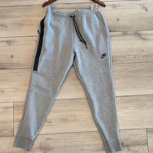 Nike Gray Sweatpant Joggers with Black Side Panel